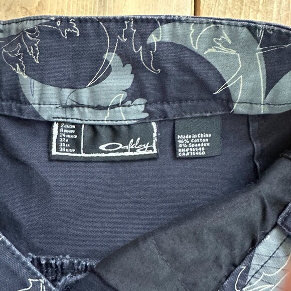 Oakley Canvas Skirt Gray 6‎ Blue Midi - Picture 5 of 8